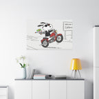 Biker Dog Matte Canvas