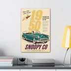 Vintage Snoopy Car Canvas