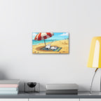Sleeping Snoopy Beach Scene Canvas
