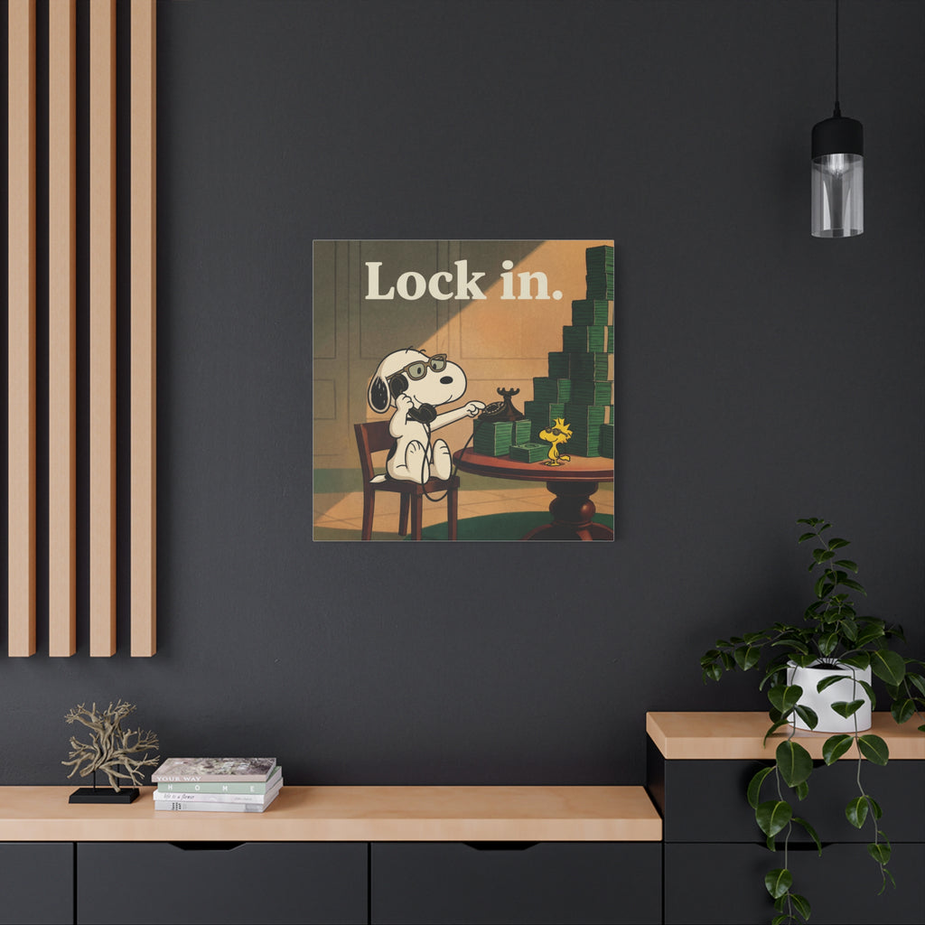 Lock In Snoopy Canvas