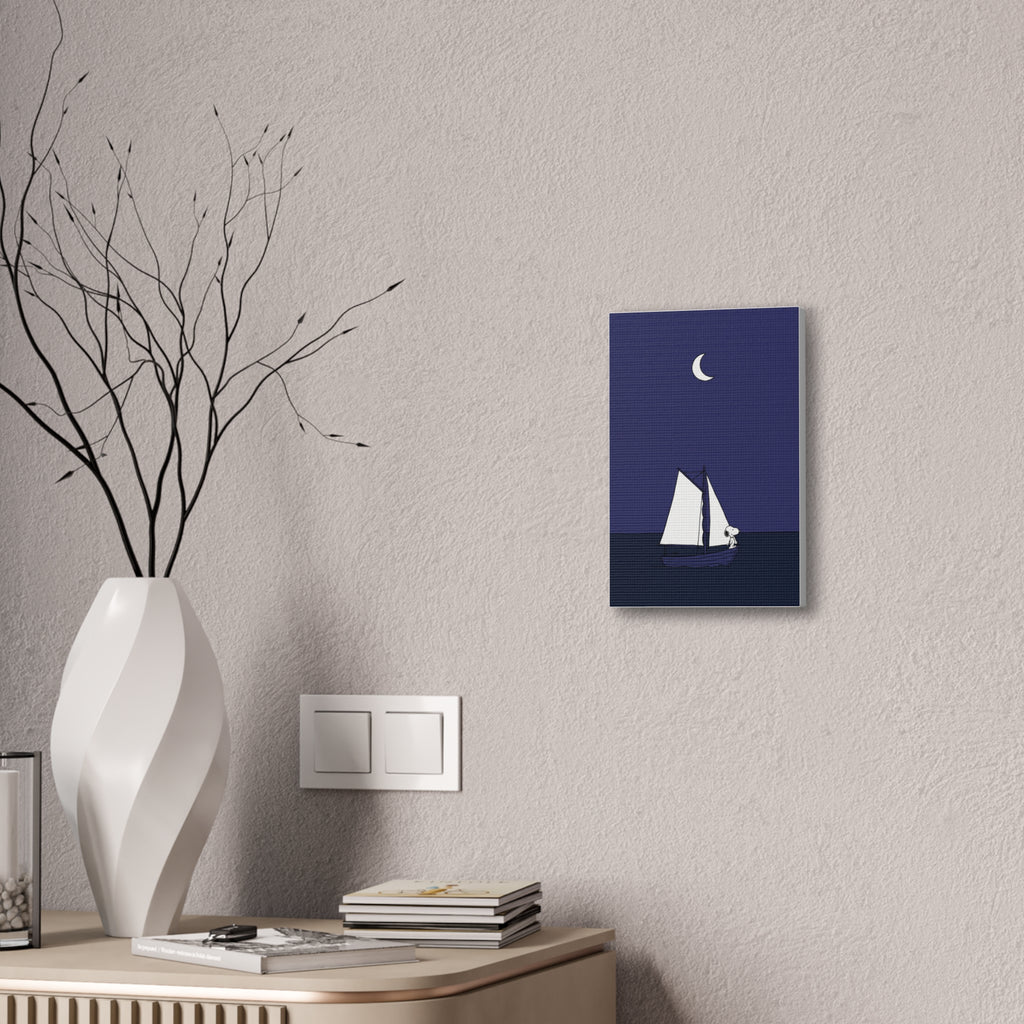 Sailboat Night Scene Canvas