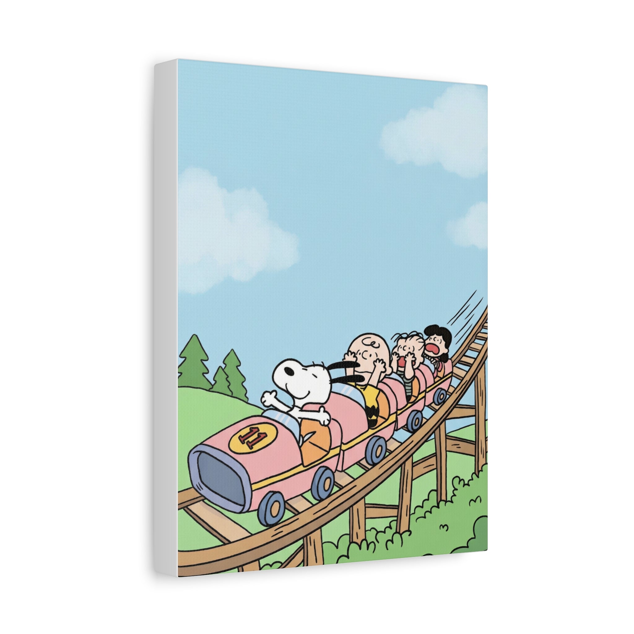 Snoopy Roller Coaster Canvas