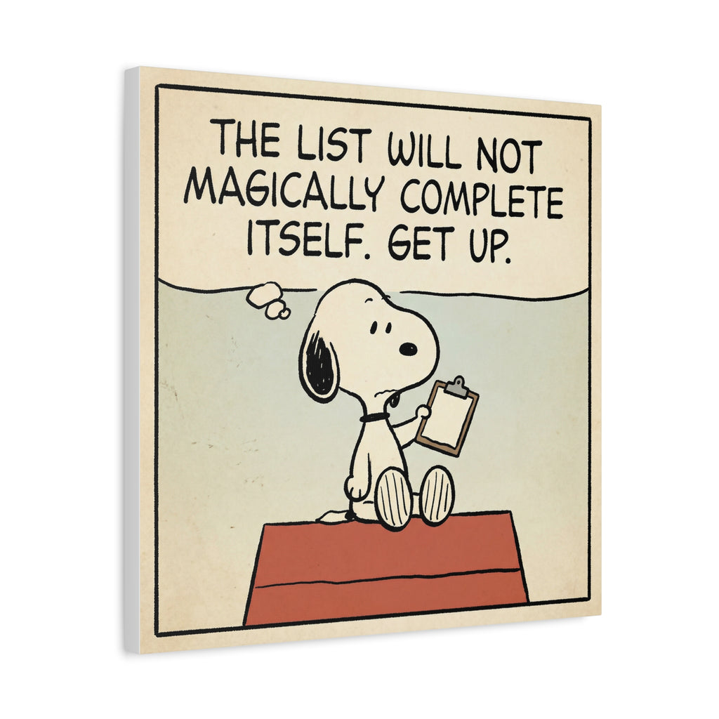 Snoopy Checklist Canvas