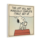 Snoopy Checklist Canvas
