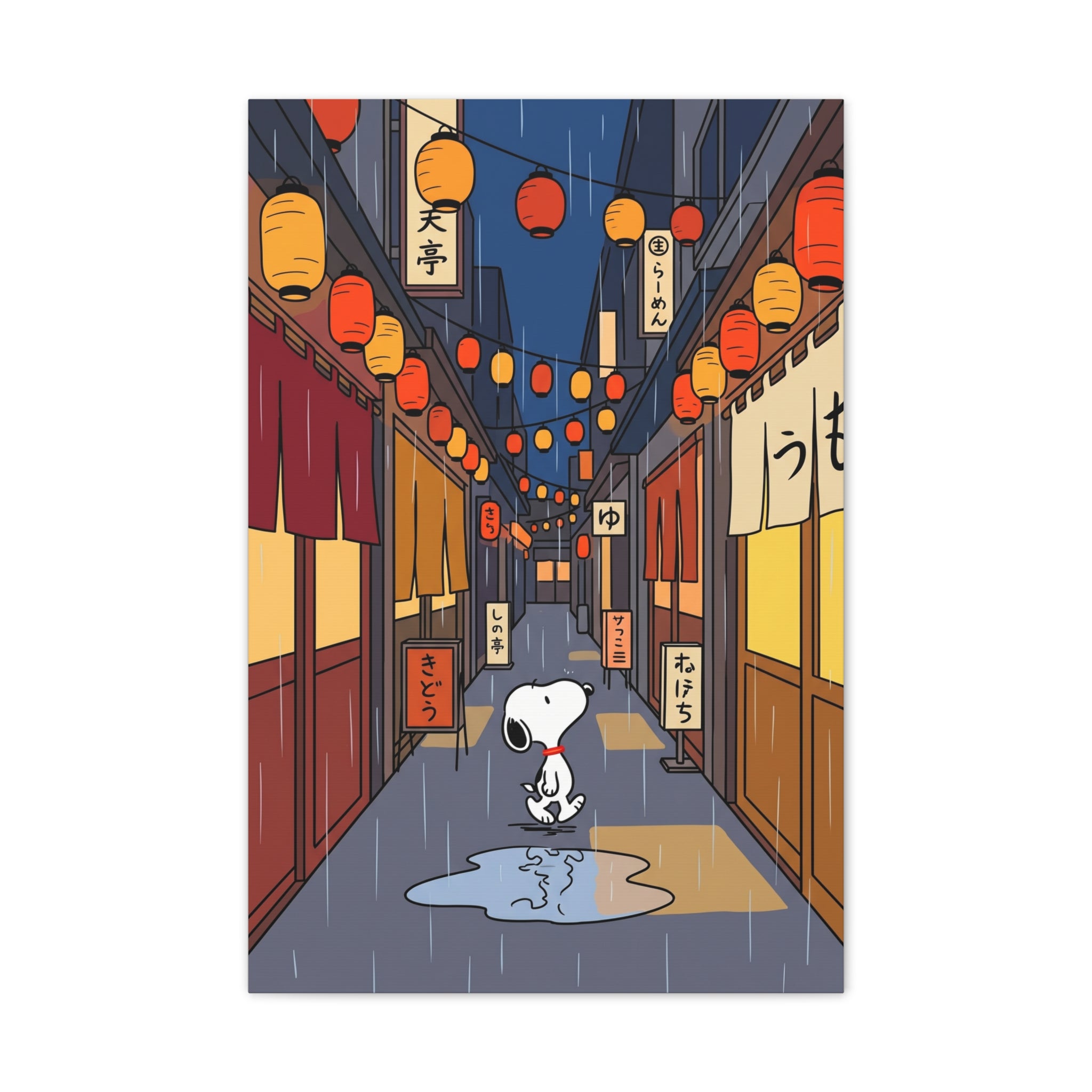 Rainy Night Alley Canvas