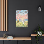 Snoopy Charlie Sunset Canvas