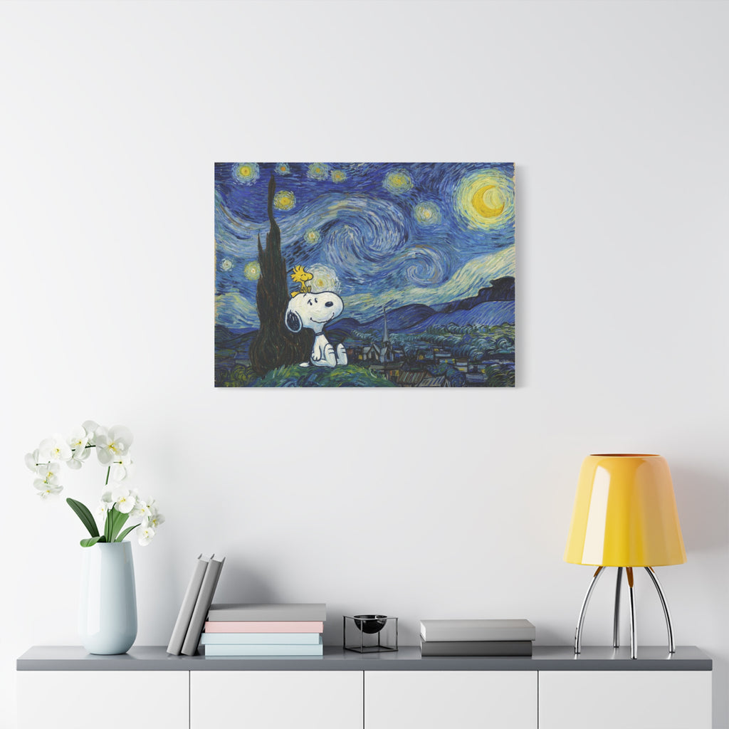 Snoopy Starry Sky Canvas