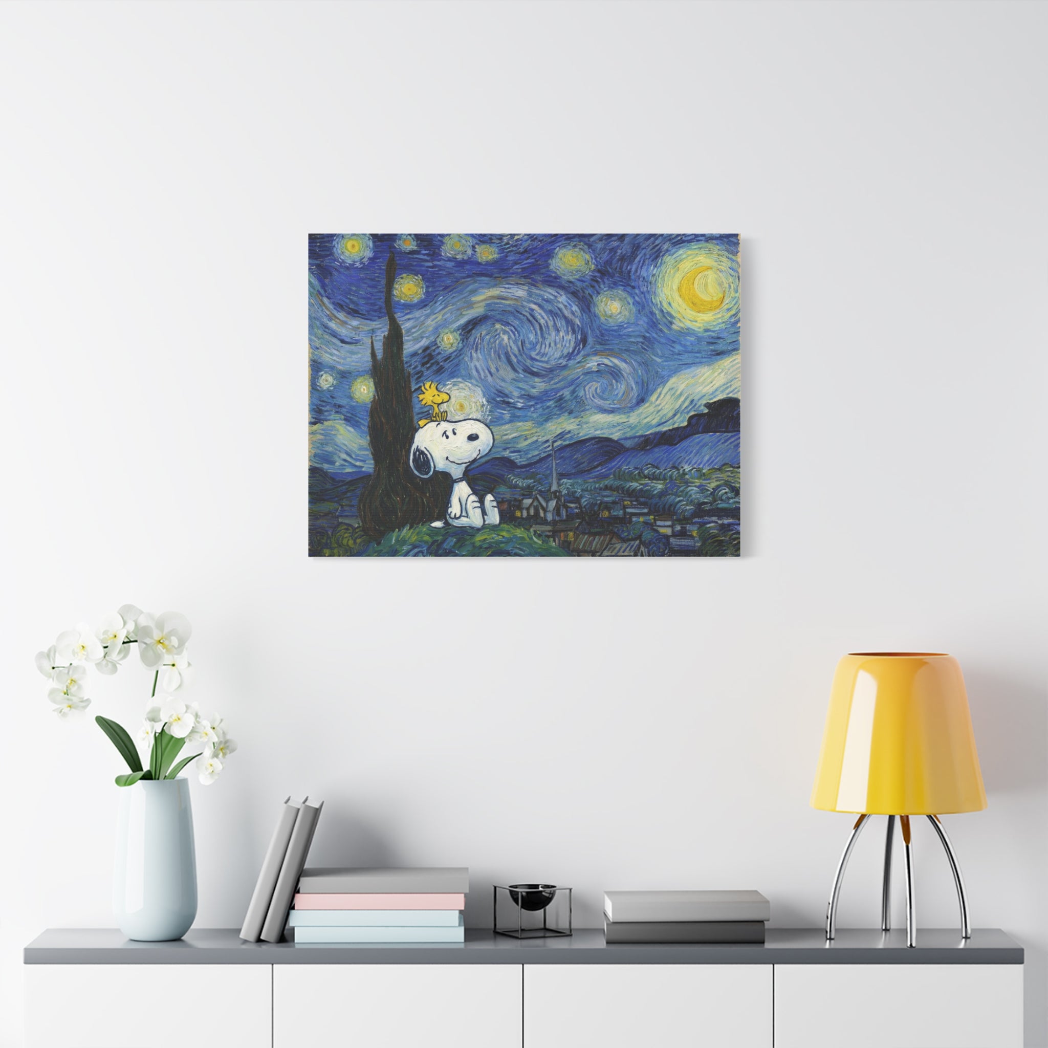 Snoopy Starry Sky Canvas