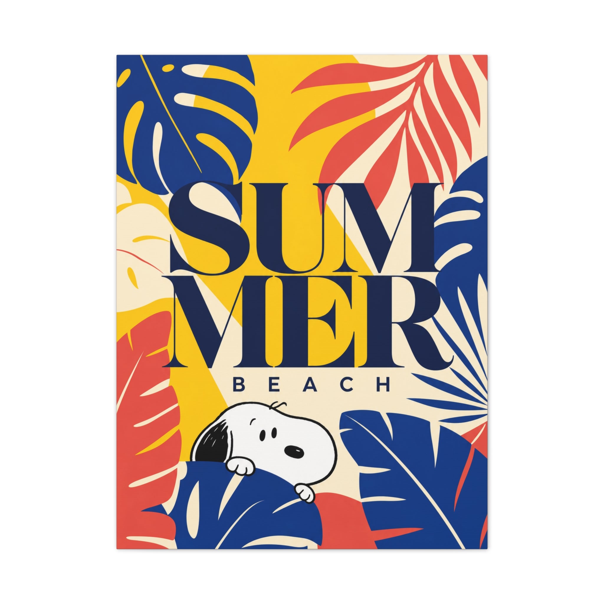Snoopy Summer Beach Canvas