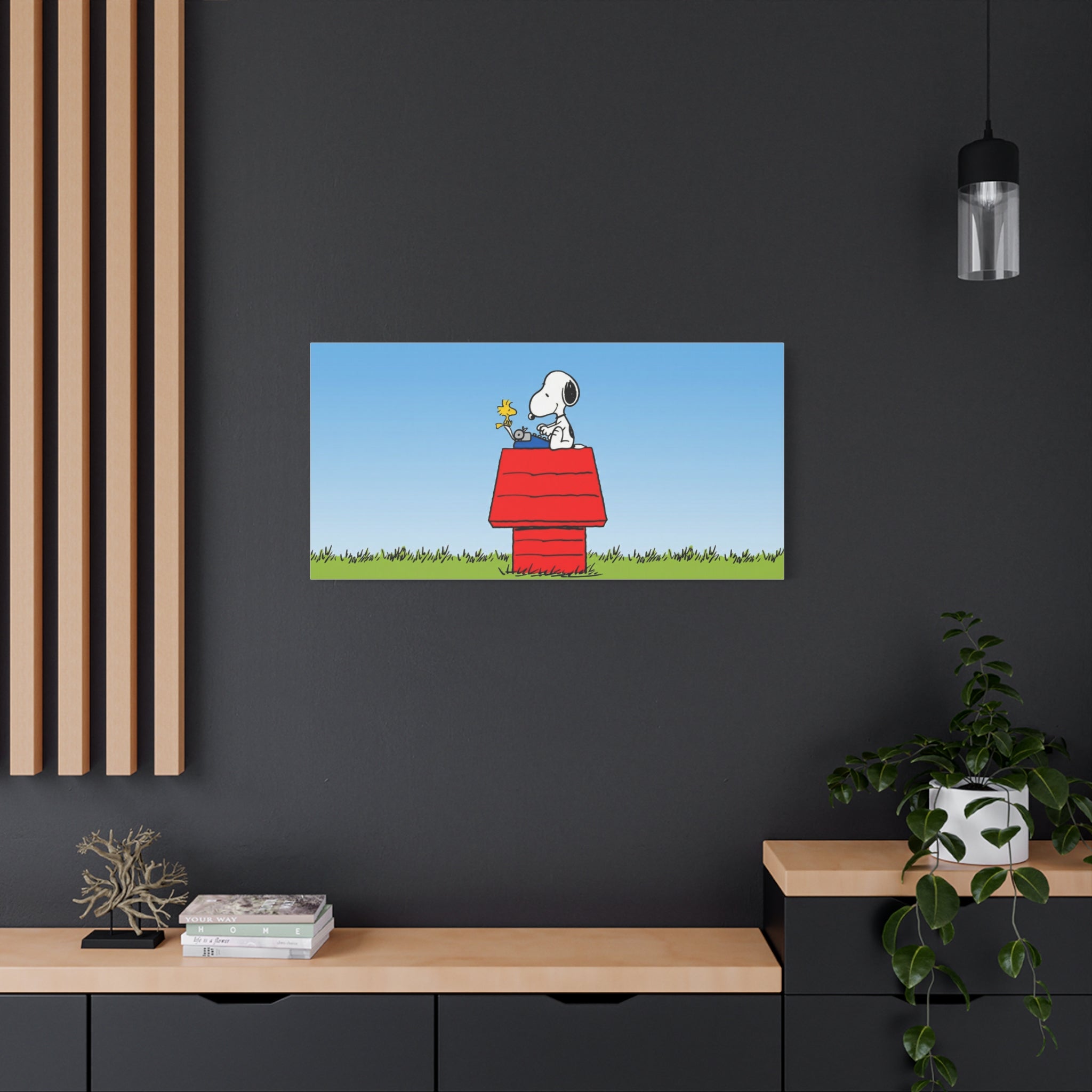 Snoopy on Red Doghouse Canvas