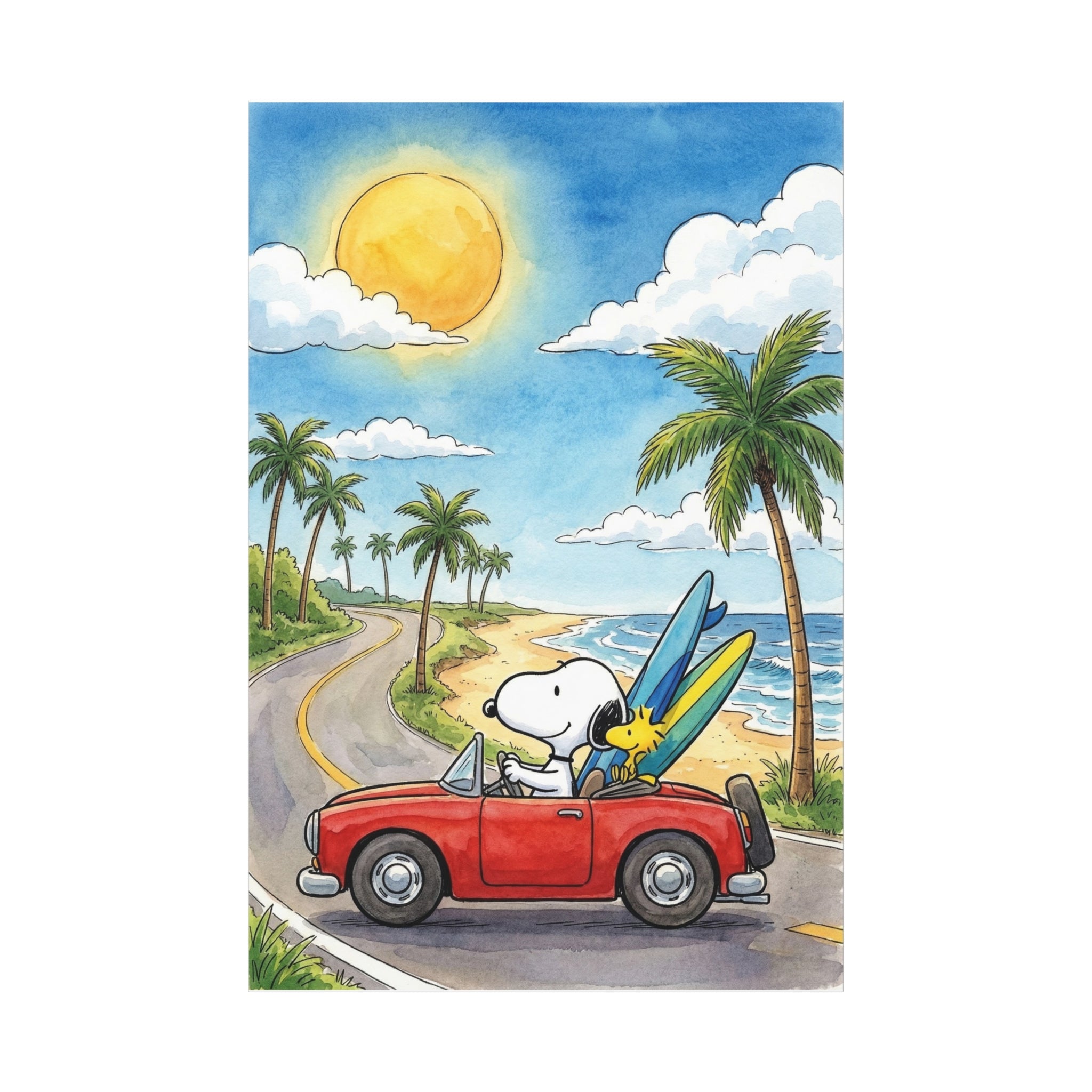 Surf Dog Road Trip Canvas