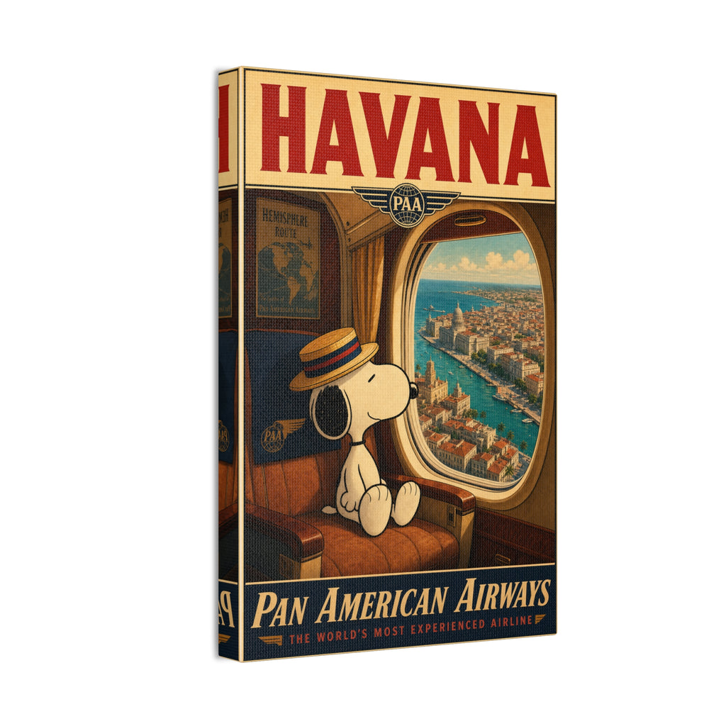 Snoopy Havana Poster Canvas