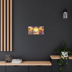 Snoopy Beach Sunset Canvas Poster