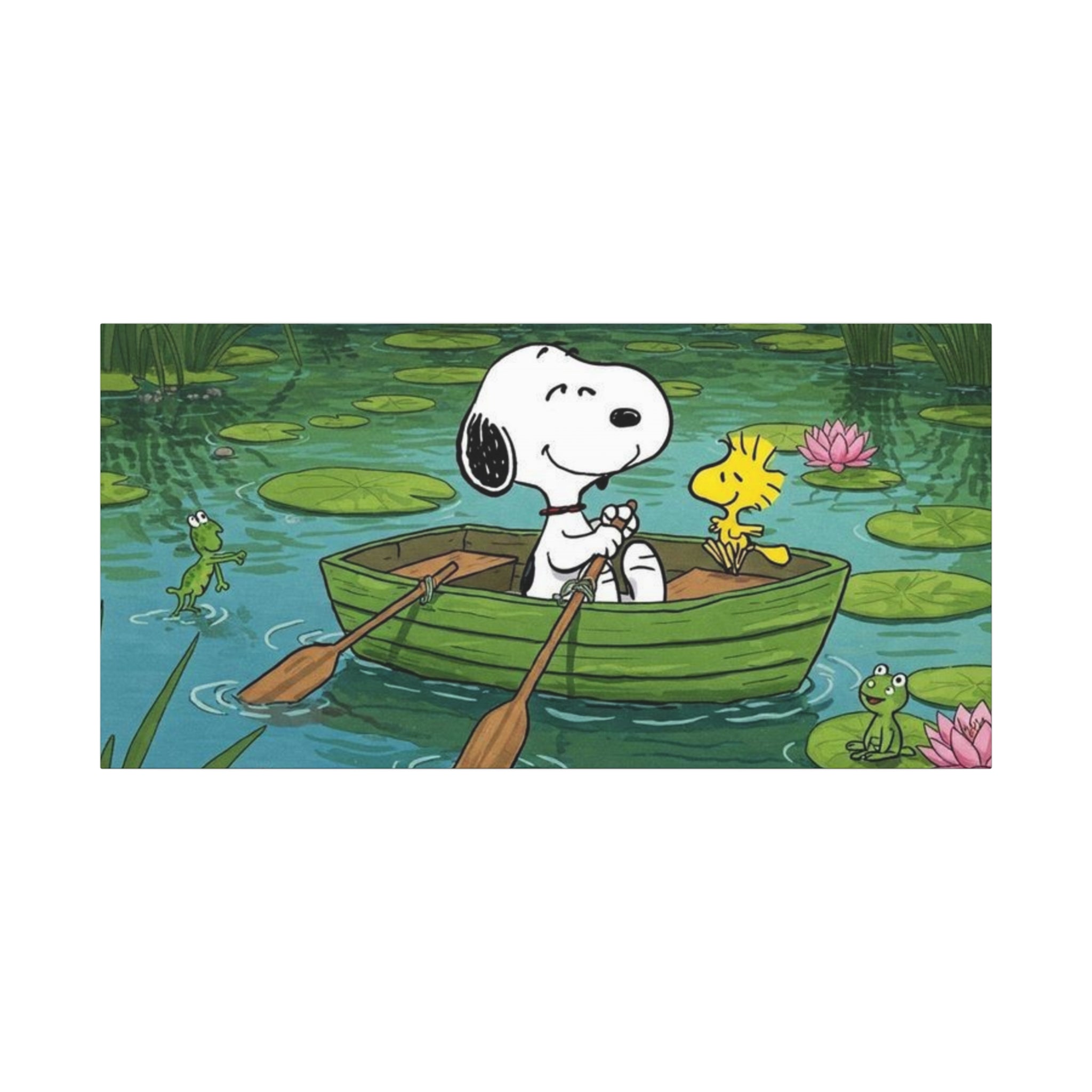 Snoopy Rowboat Canvas