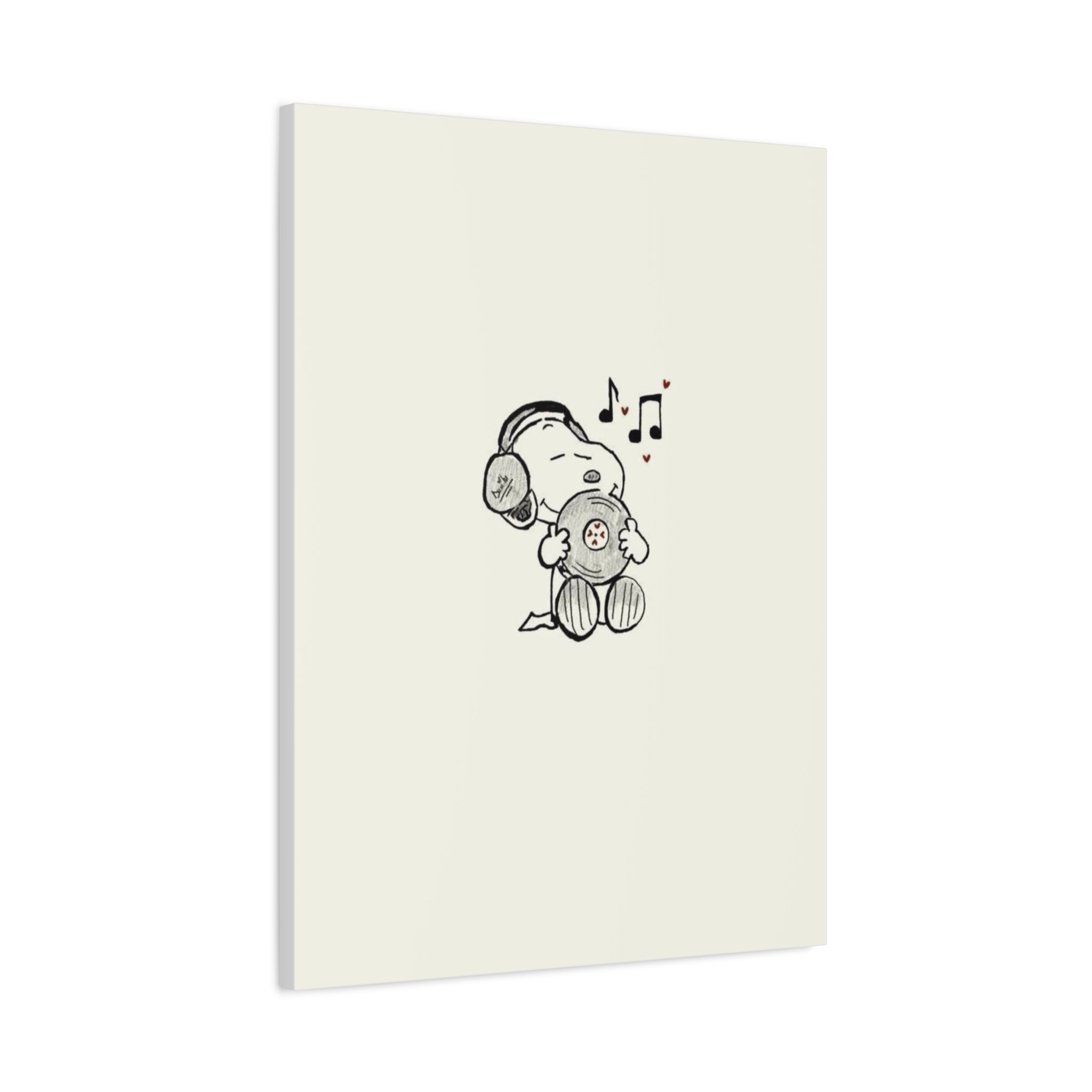 Sleeping Dog Headphones Canvas