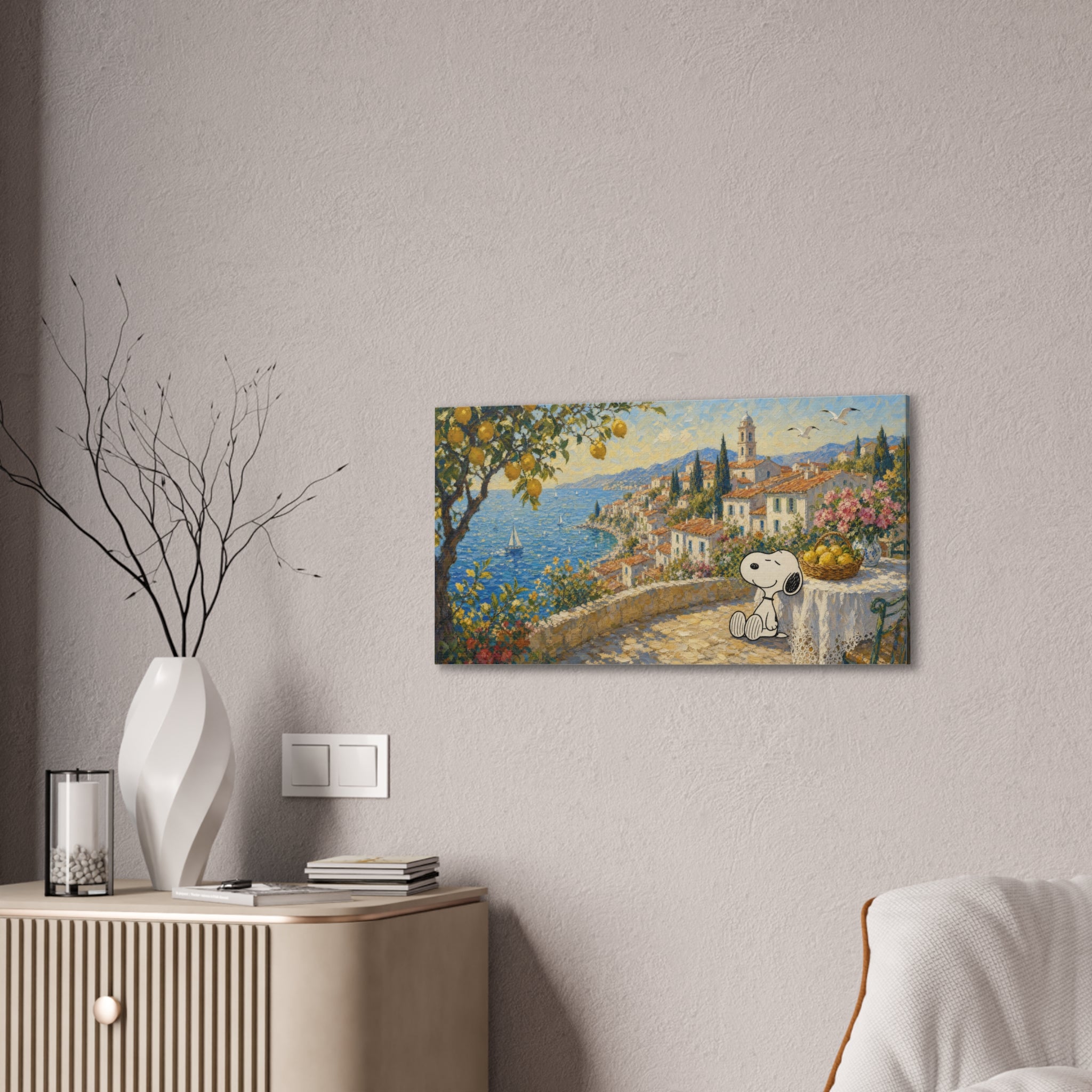 Mediterranean Seaside Canvas