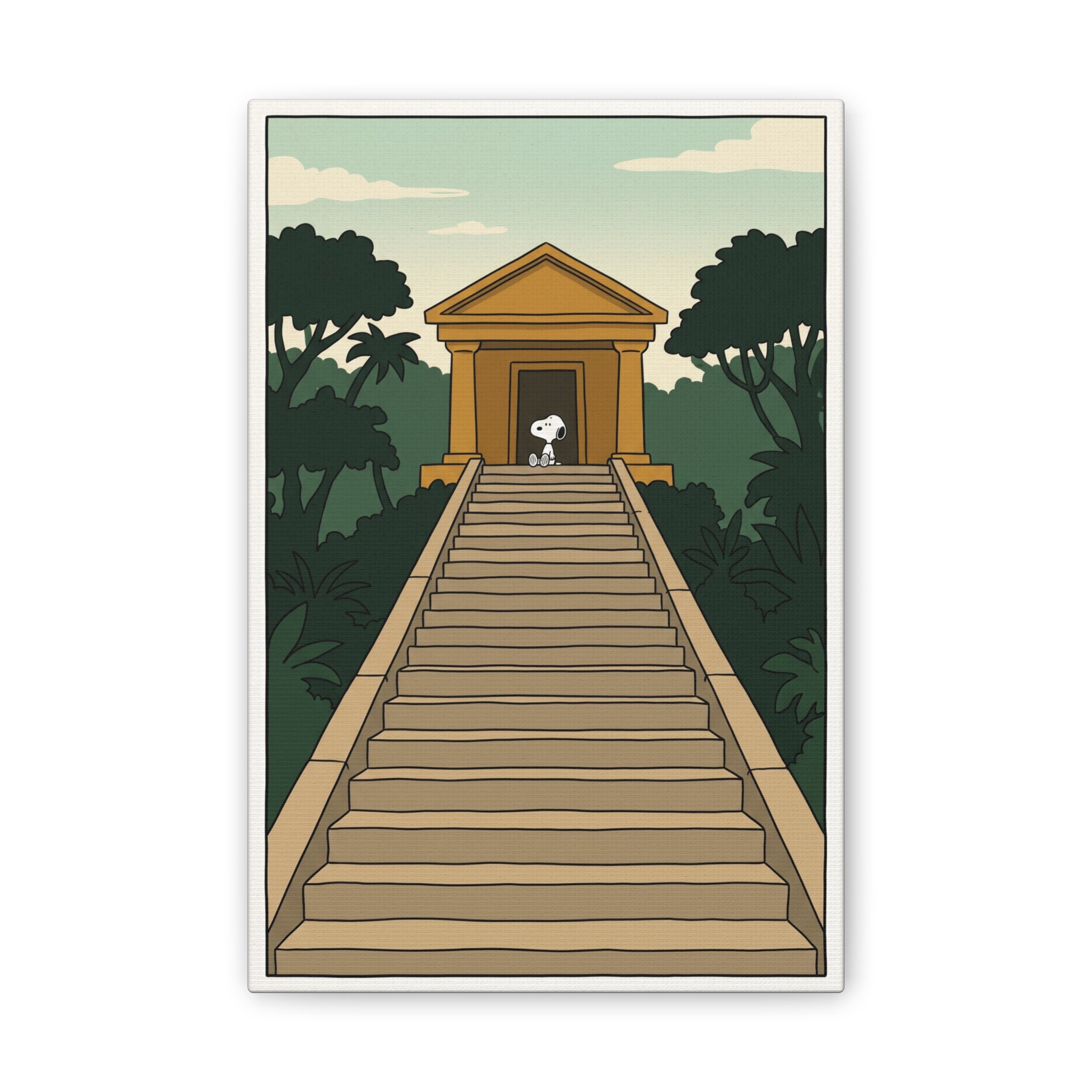 Temple Staircase Canvas
