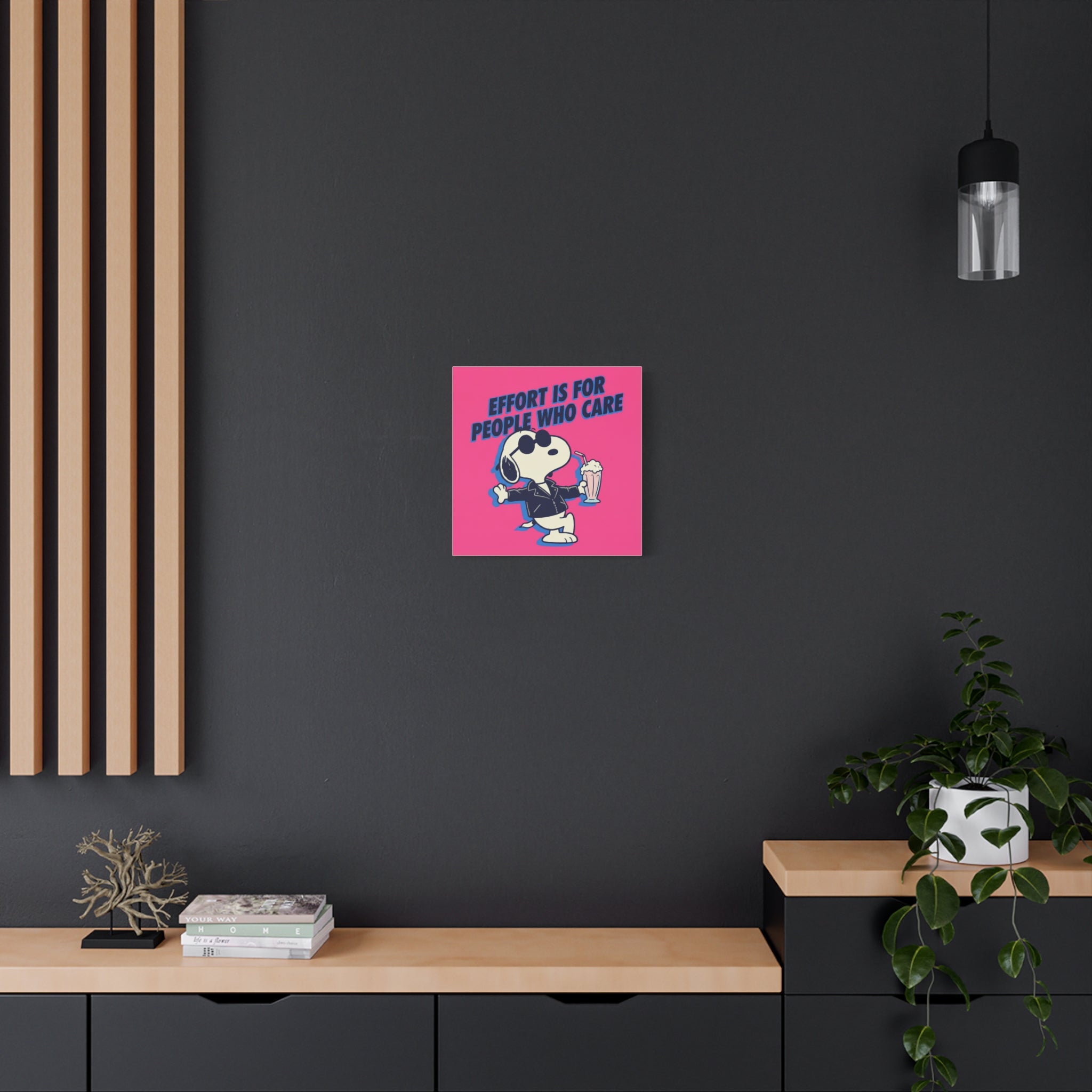 Snoopy Effort Quote Canvas