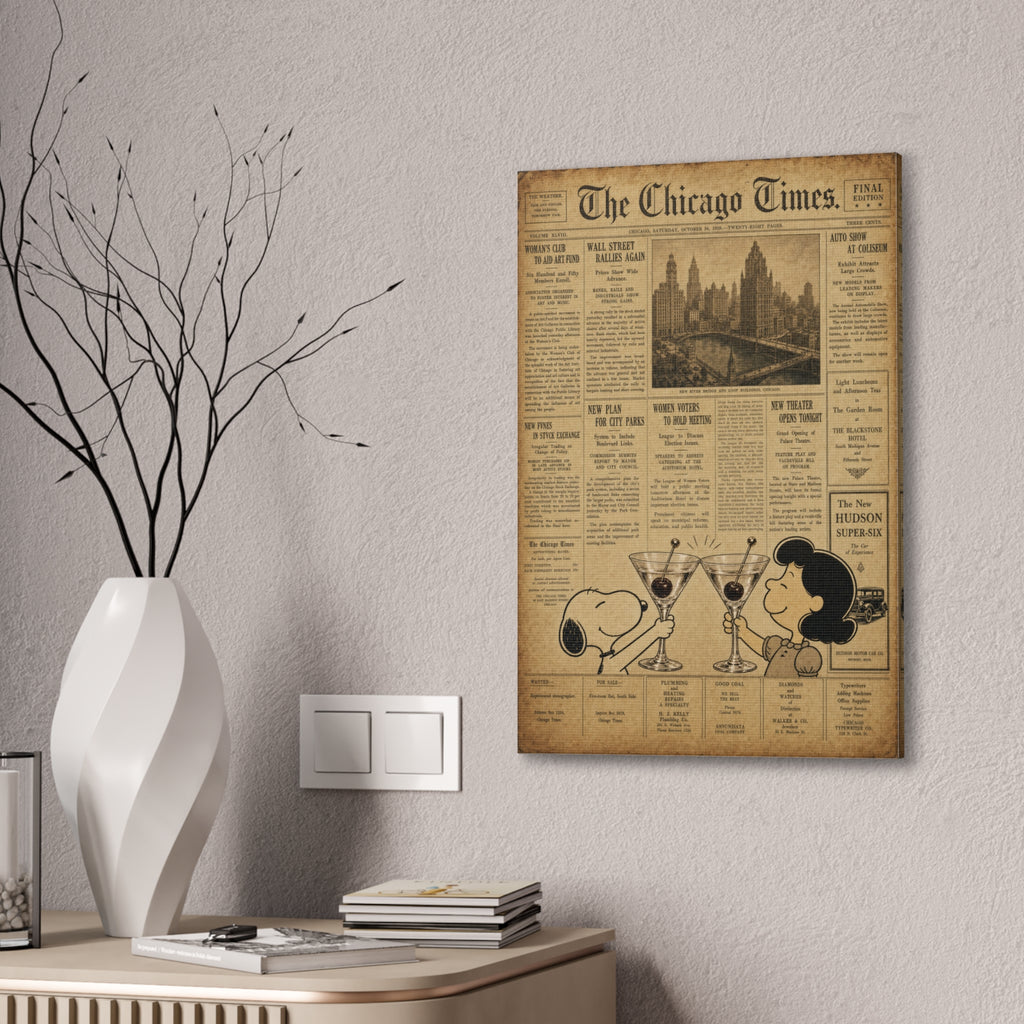 Peanuts Vintage Newspaper Canvas