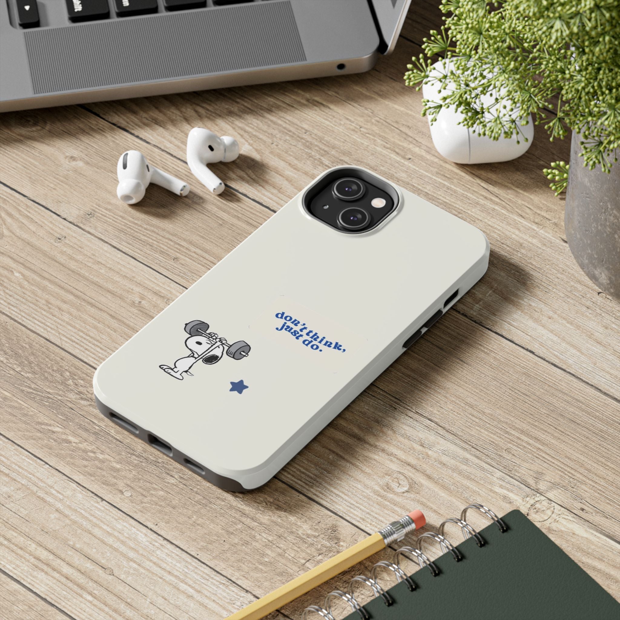 Snoopy Weightlifting Phone Case