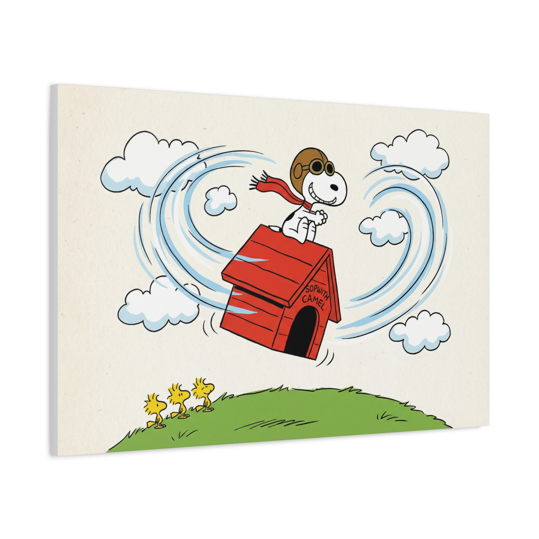 Flying Doghouse Canvas