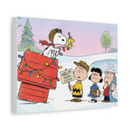Snoopy Woodstock Holiday Canvas