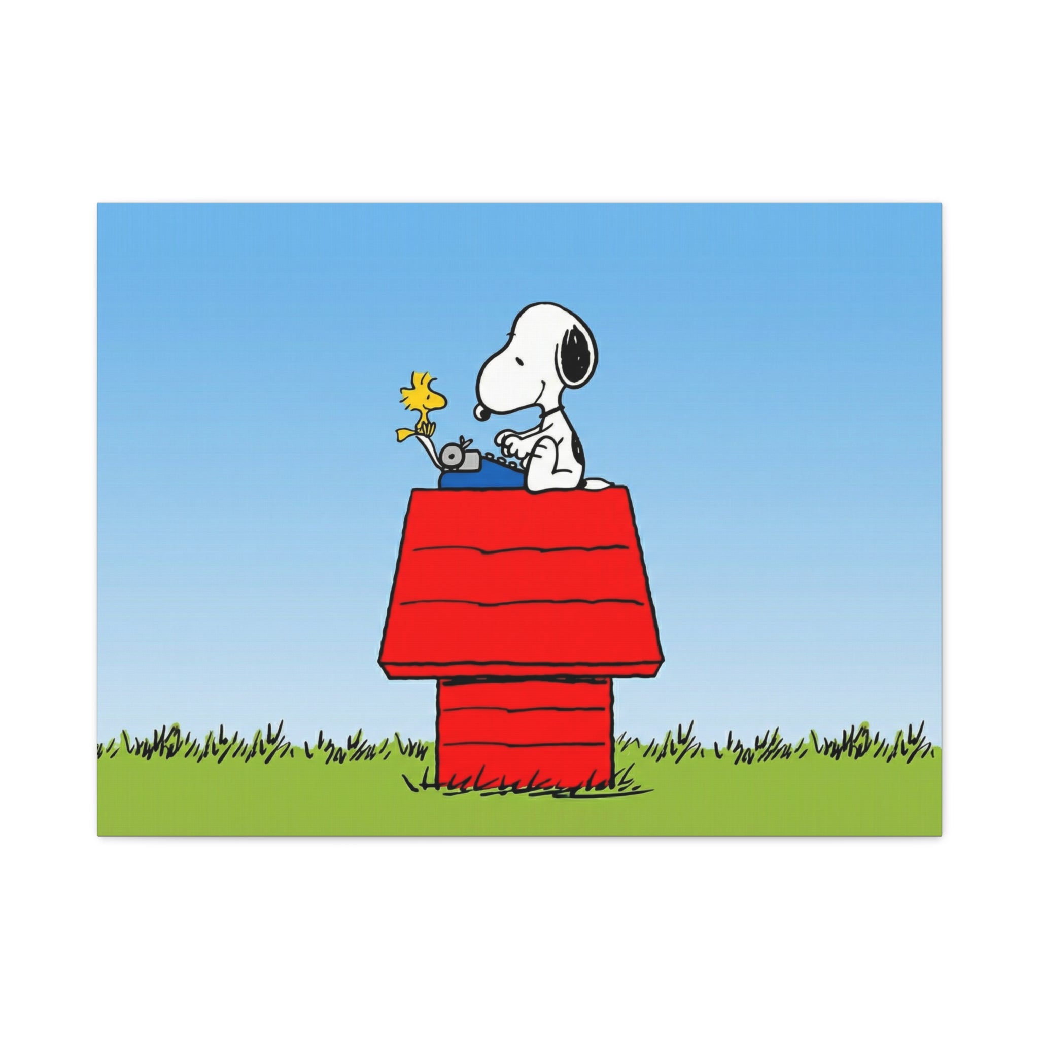 Snoopy on Red Doghouse Canvas