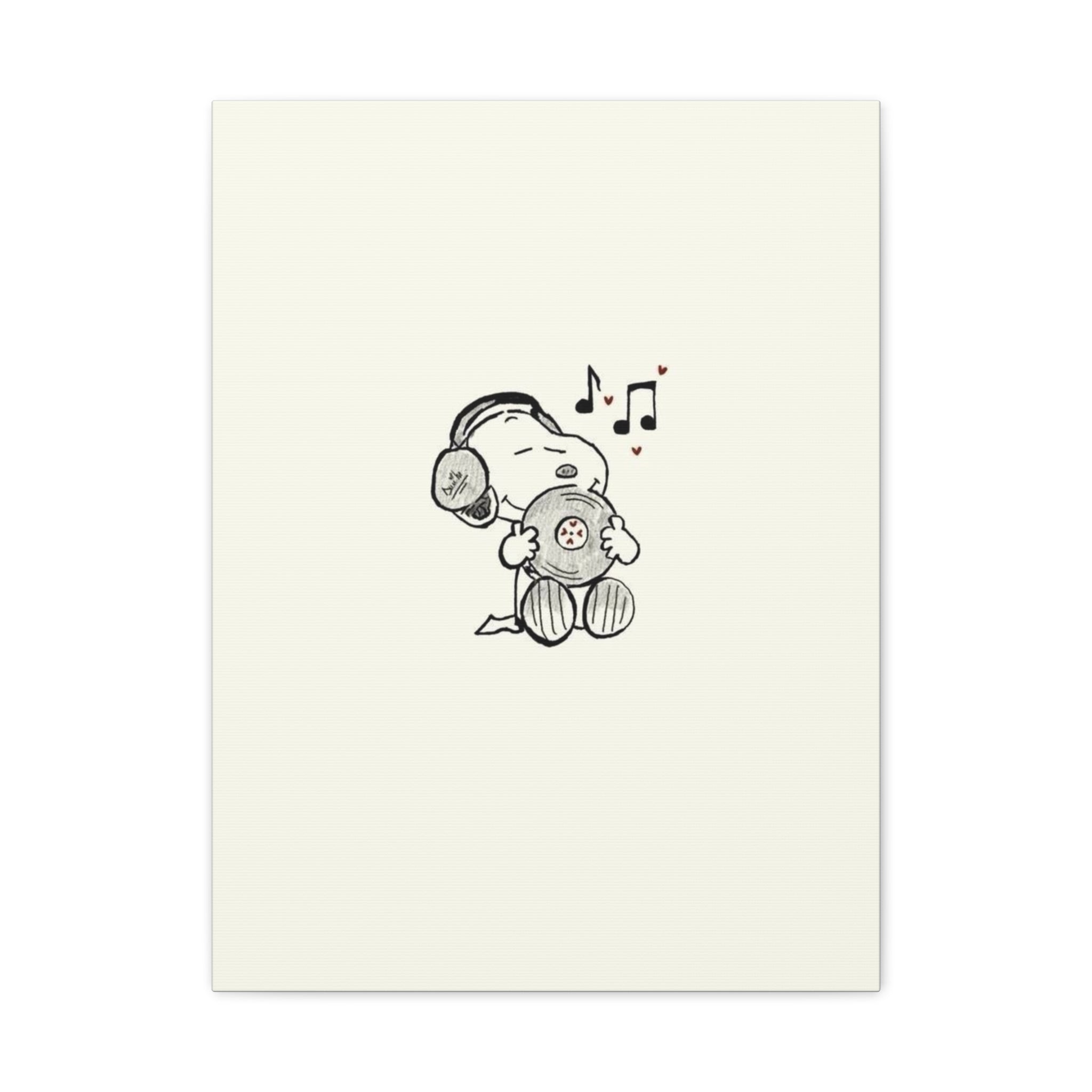 Sleeping Dog Headphones Canvas