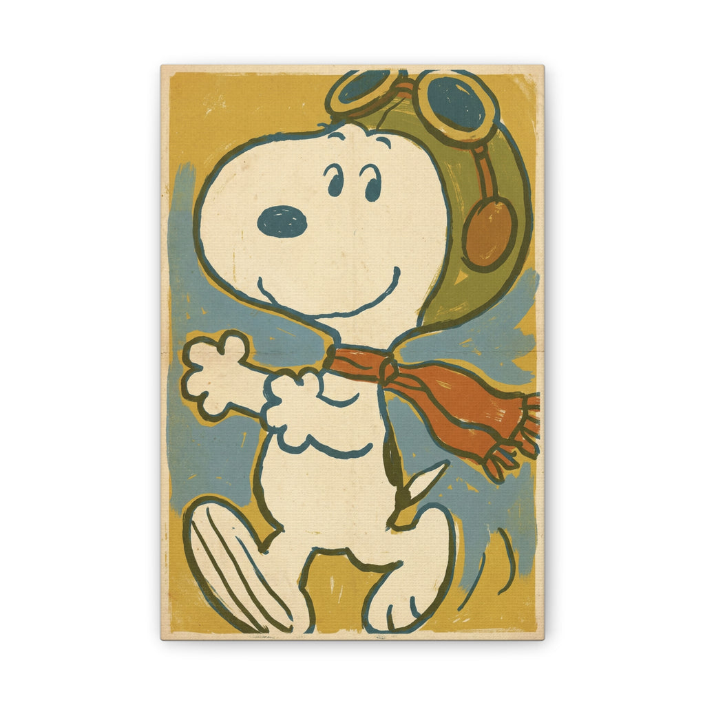 Vintage Snoopy Pilot Canvas