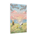 Snoopy Charlie Sunset Canvas