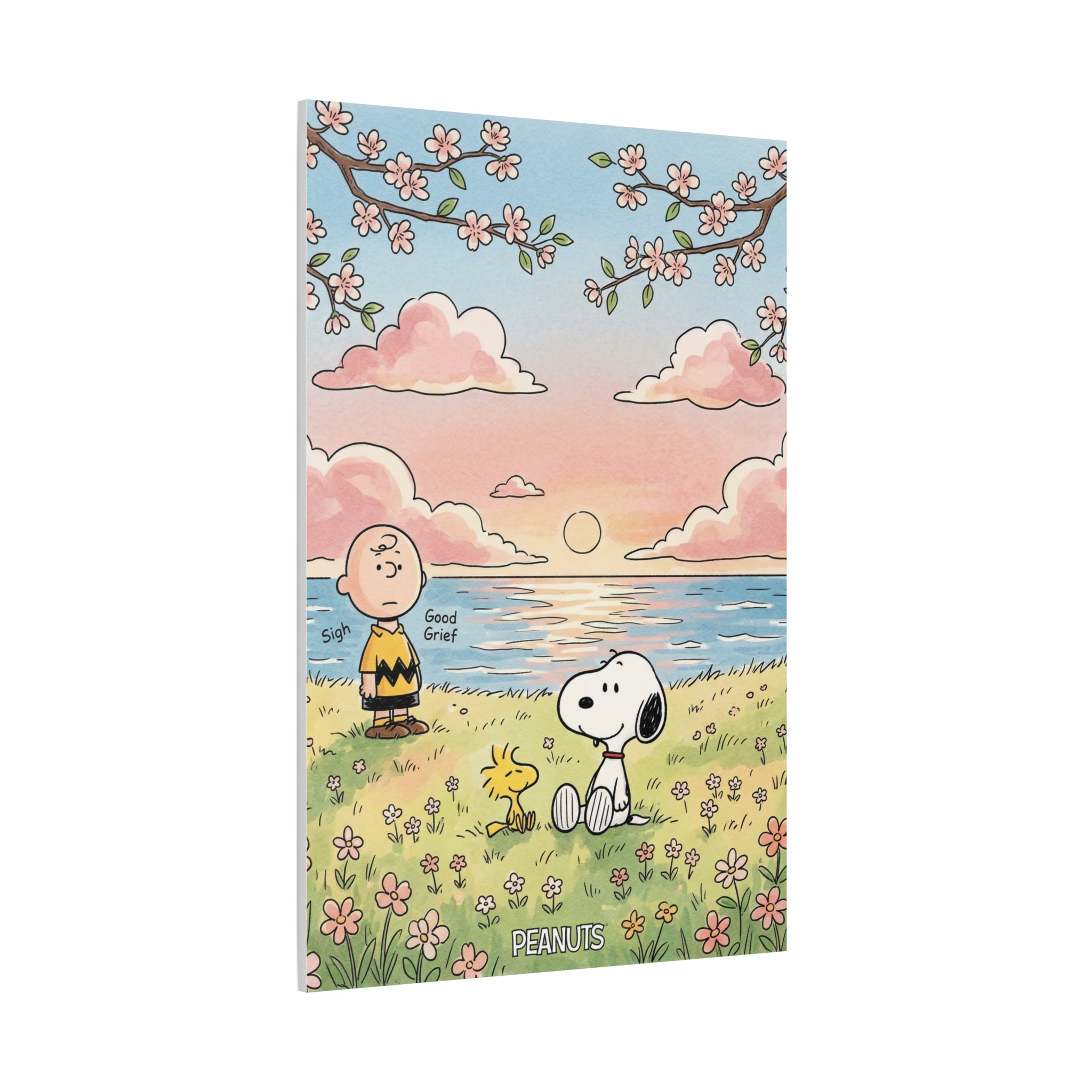 Snoopy Charlie Sunset Canvas