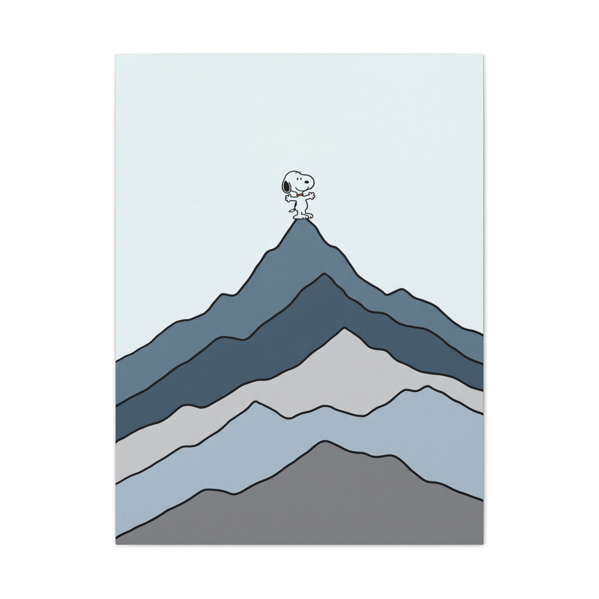 Snoopy on Mountain Canvas