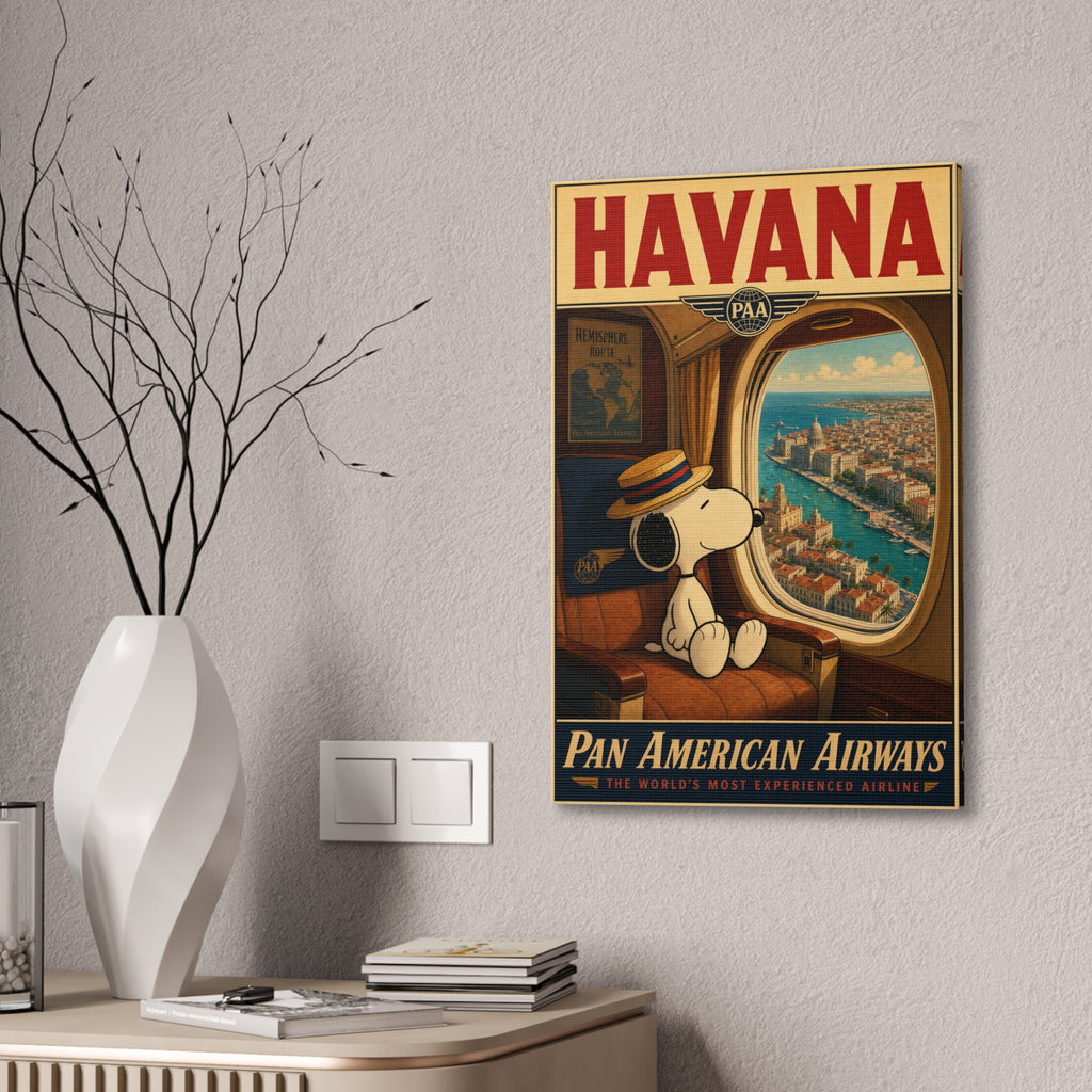 Snoopy Havana Poster Canvas