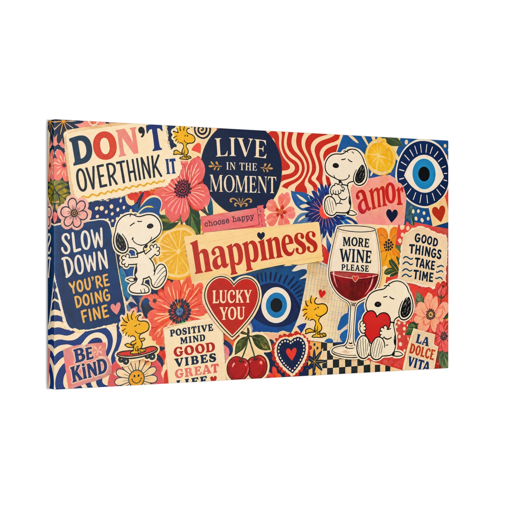 Snoopy Happiness Collage Canvas