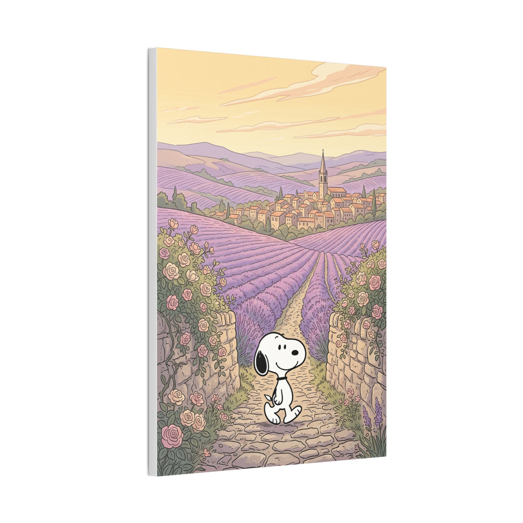 Snoopy in Lavender Fields Canvas