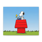 Snoopy on Red Doghouse Canvas