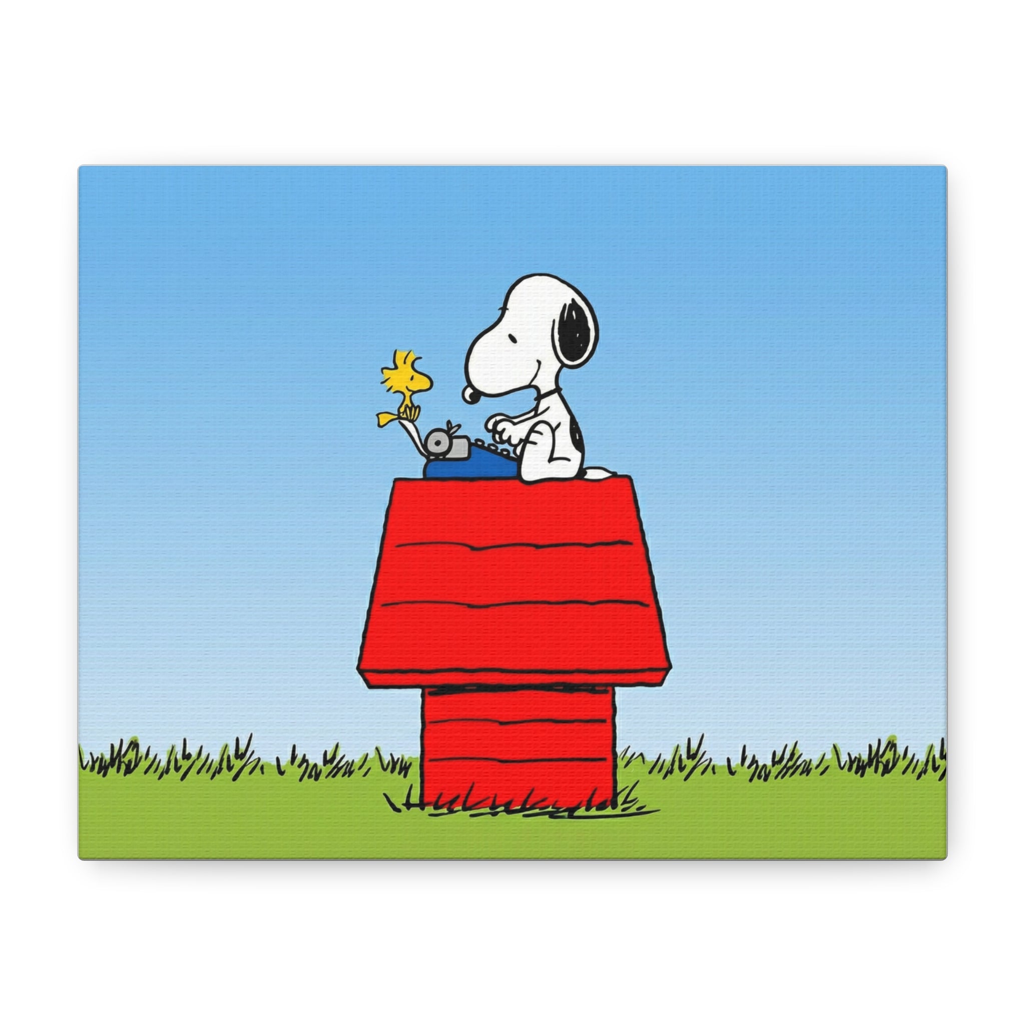 Snoopy on Red Doghouse Canvas