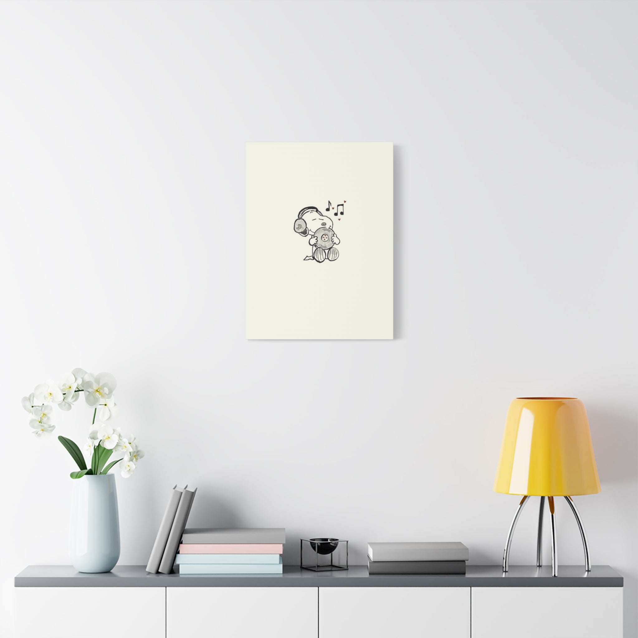 Sleeping Dog Headphones Canvas