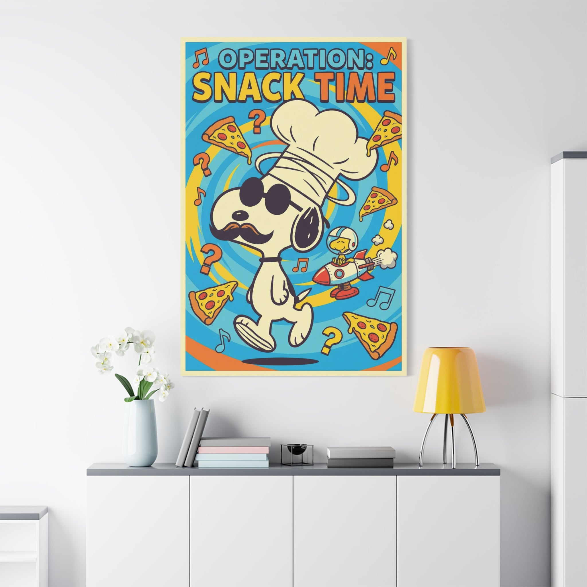 Snack Time Pizza Canvas