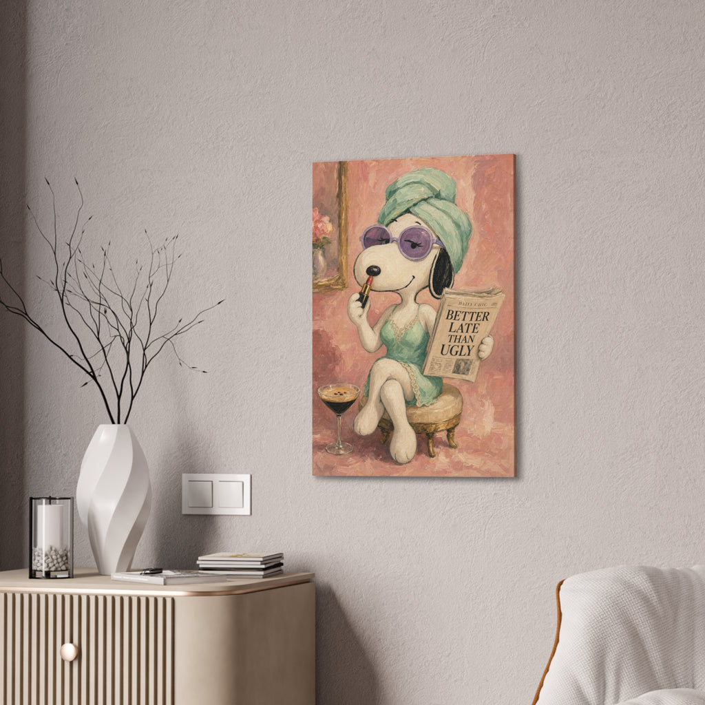 Snoopy Glamour Illustration Canvas