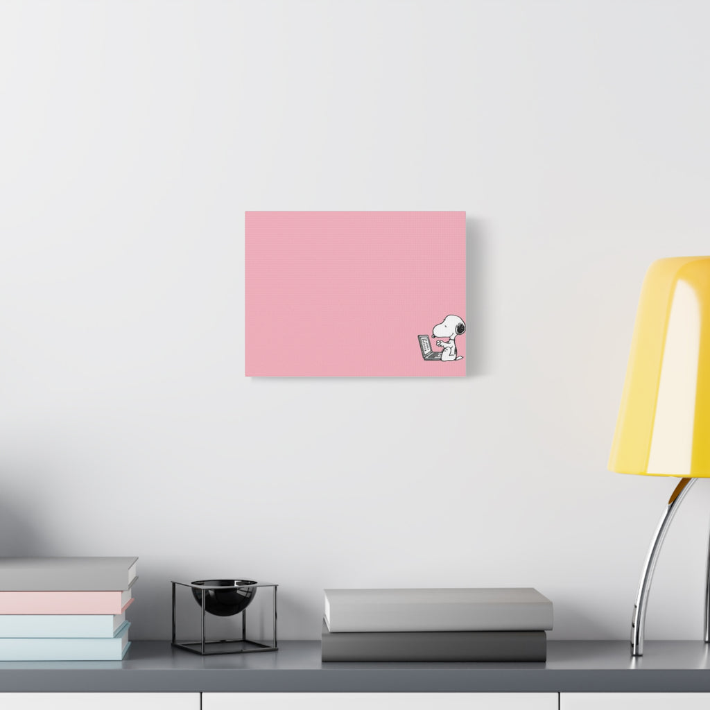 Snoopy on Laptop Canvas
