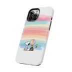 Pastel Stripe Peanuts Phone Case
