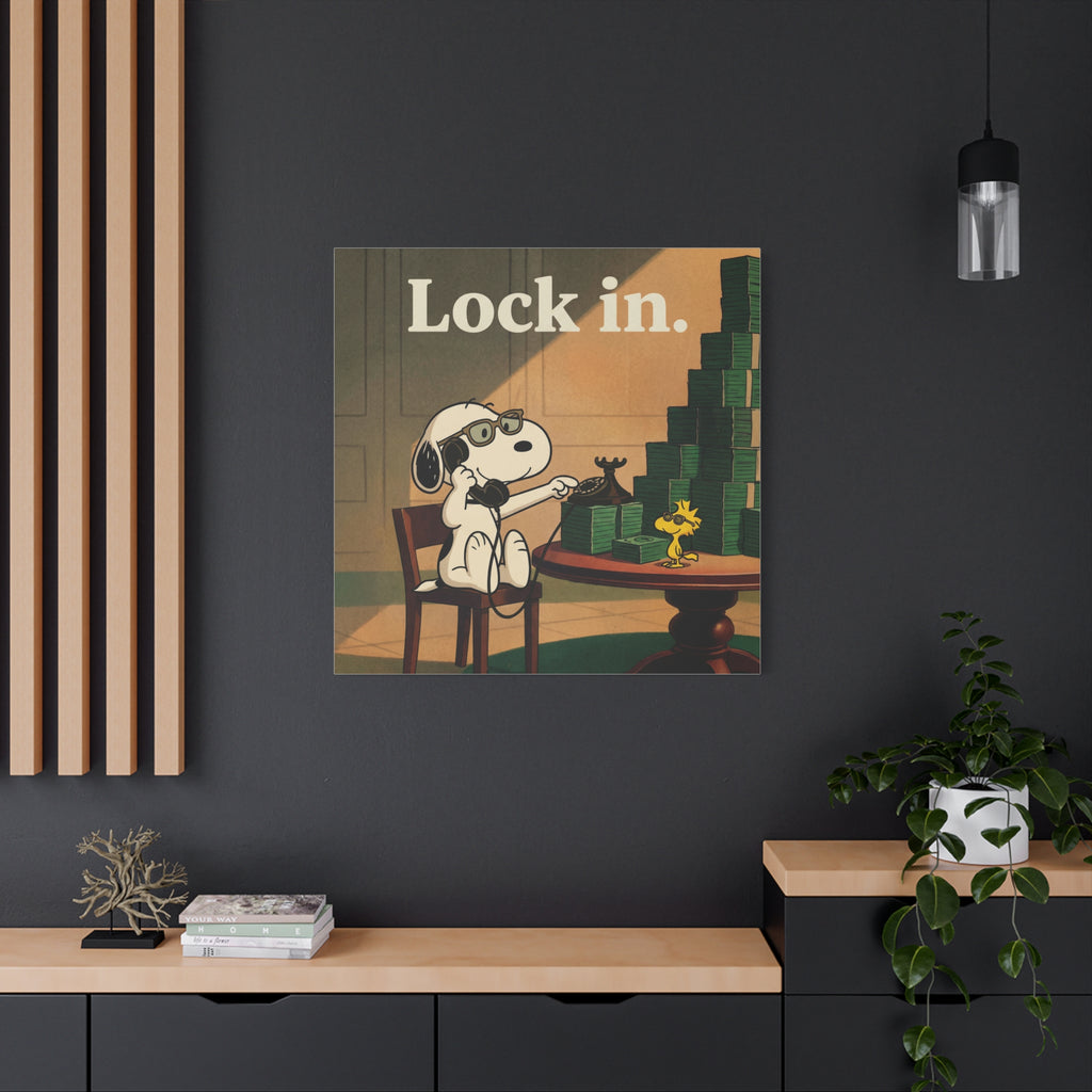 Lock In Snoopy Canvas
