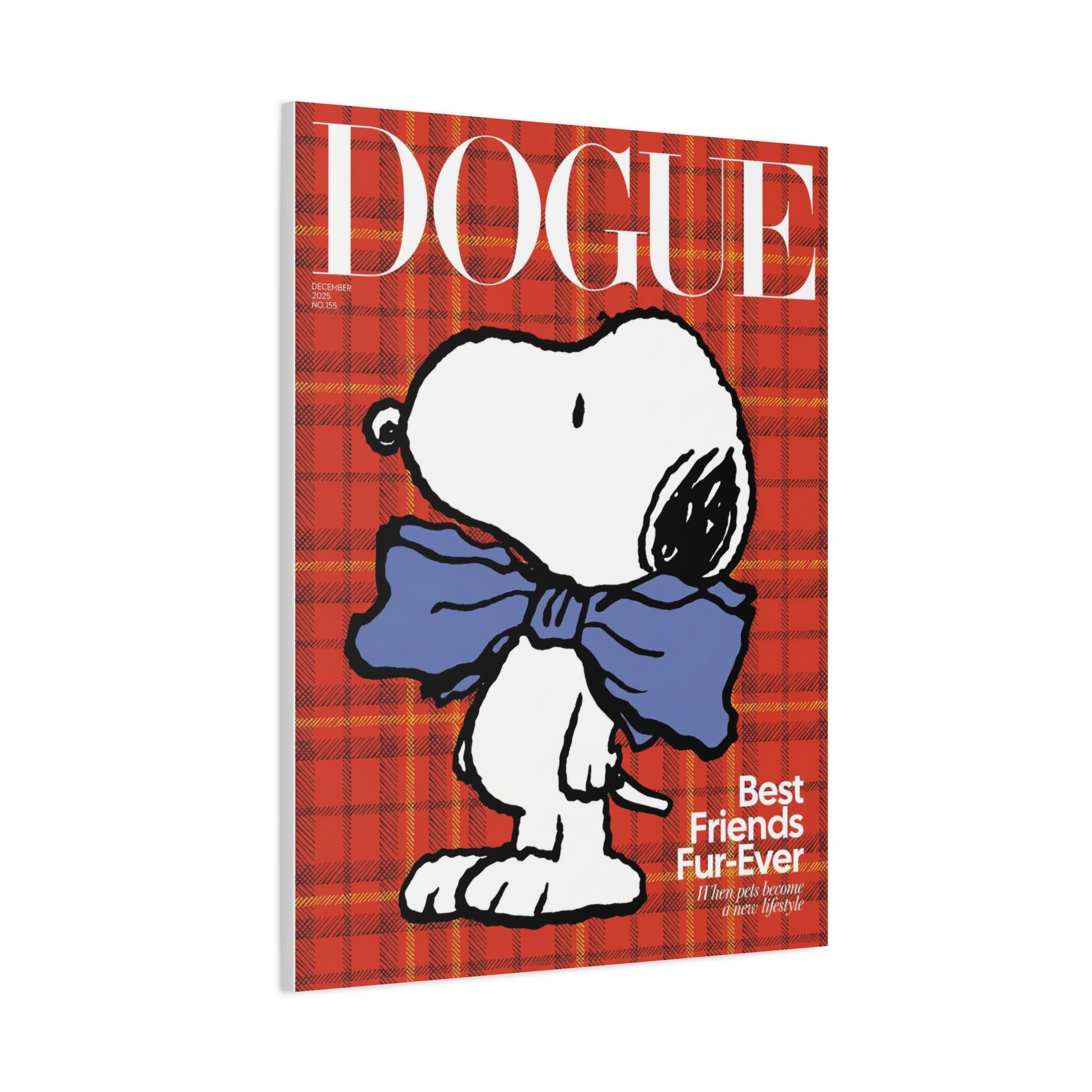 Snoopy Dogue Plaid Canvas