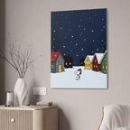 Snoopy Snowy Night Canvas