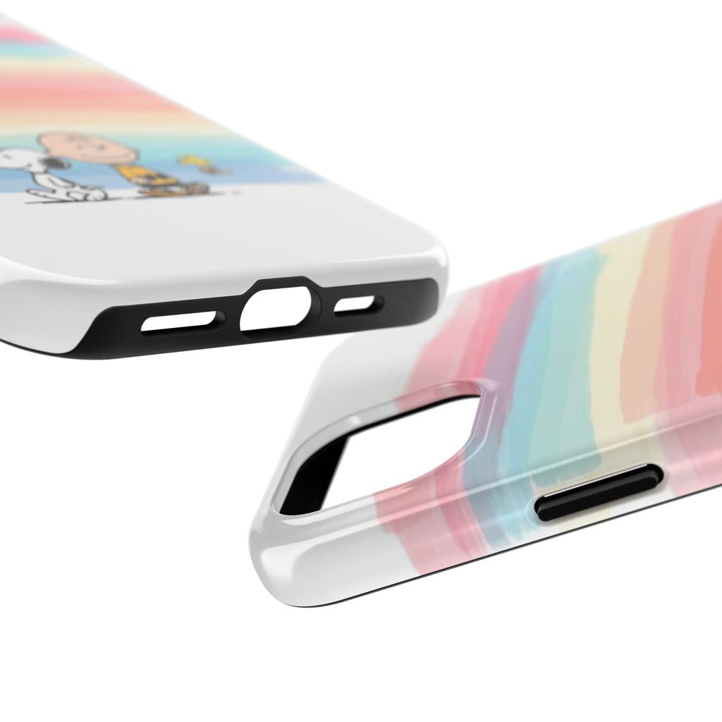 Rainbow Stripe Snoopy Phone Case