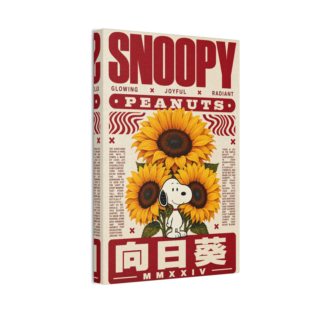 Snoopy Sunflower Peanuts Canvas