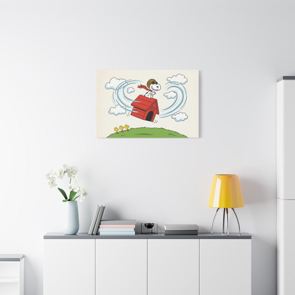 Flying Doghouse Canvas