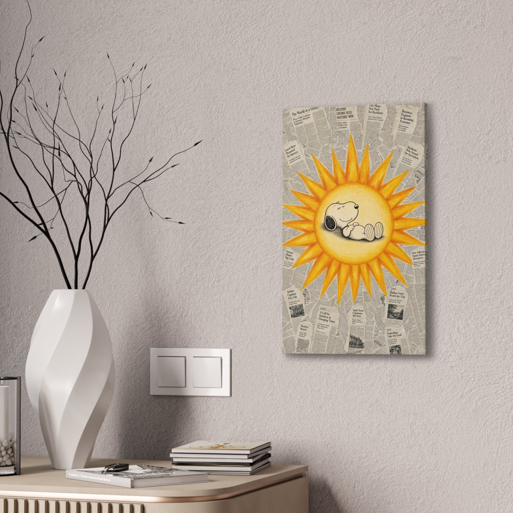 Snoopy Sun Canvas
