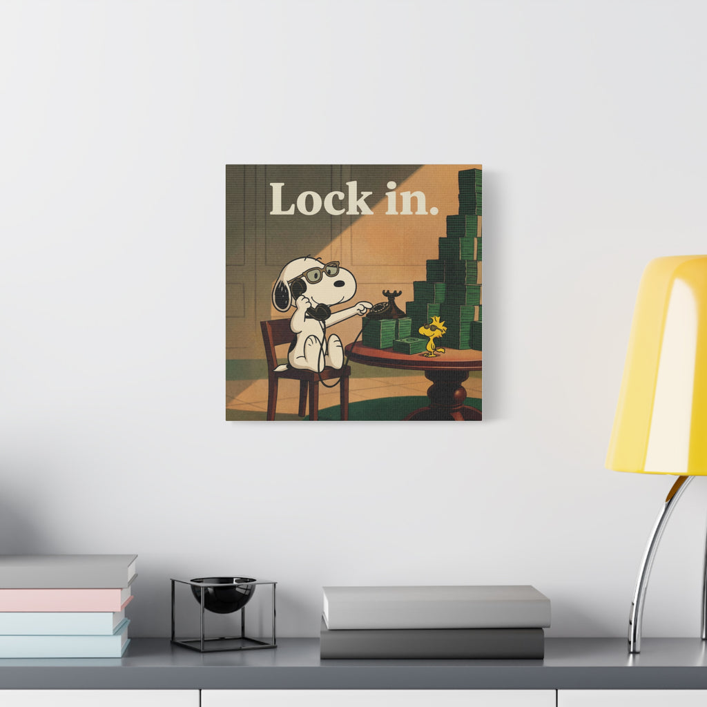 Lock In Snoopy Canvas